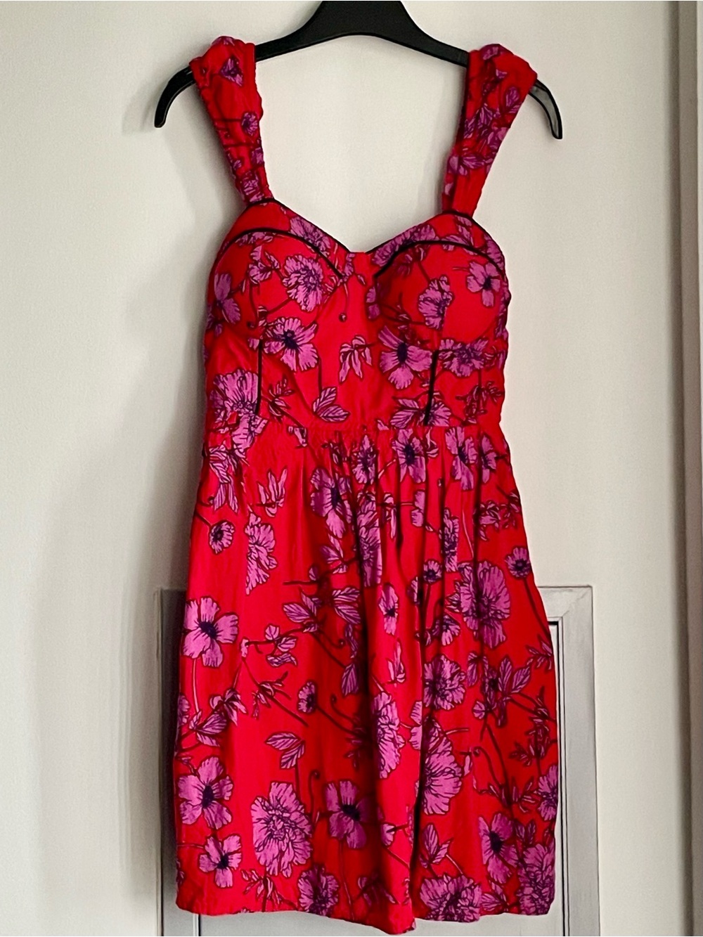 BAND OF THE FREE Red & Pink Floral Mini Dress